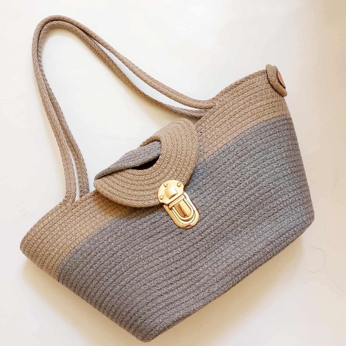 Sac Cairo Gris & Beige