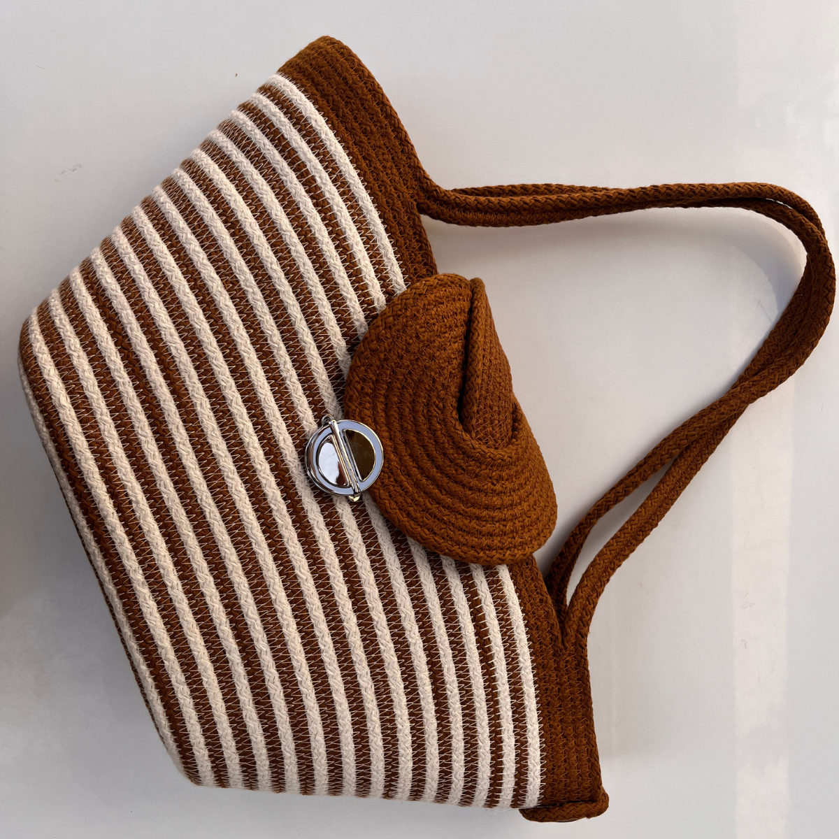 Sac Saqqarah Marron & Blanc