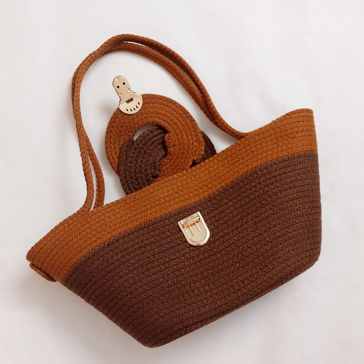 Sac Philae Marron & Terracotta