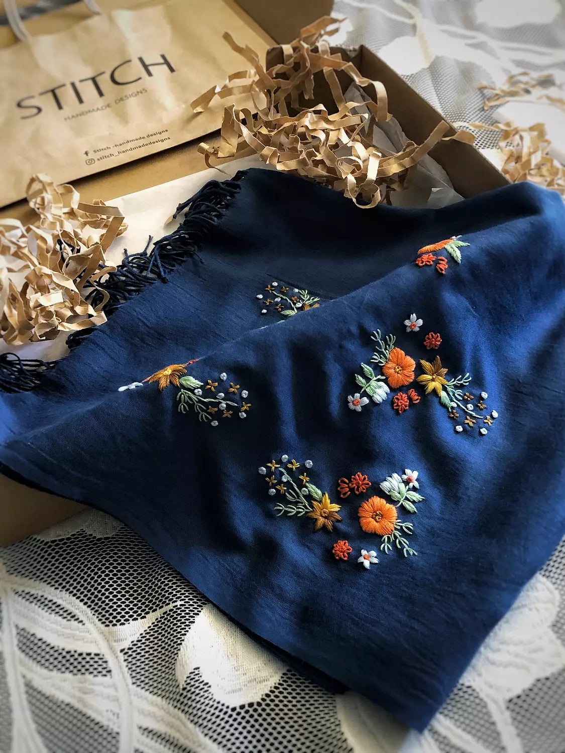 Écharpe Samar bleue