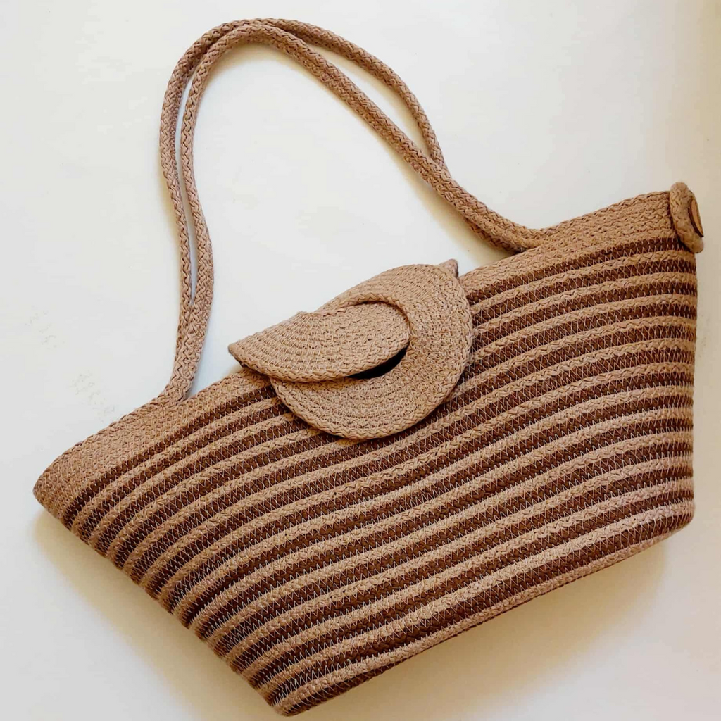 Sac Karnak - rayé Beige & Marron
