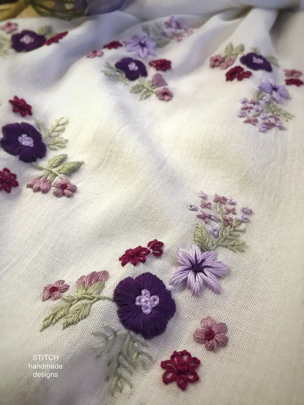 Écharpe Lavande écru