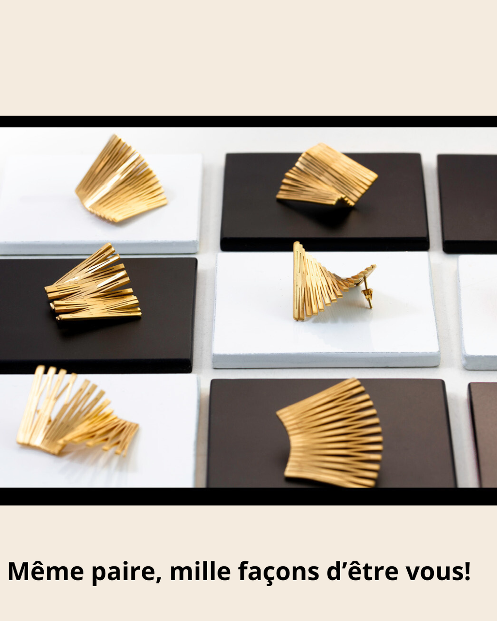 Boucles d’oreilles Liquify Carré modulables – plusieurs formes possibles