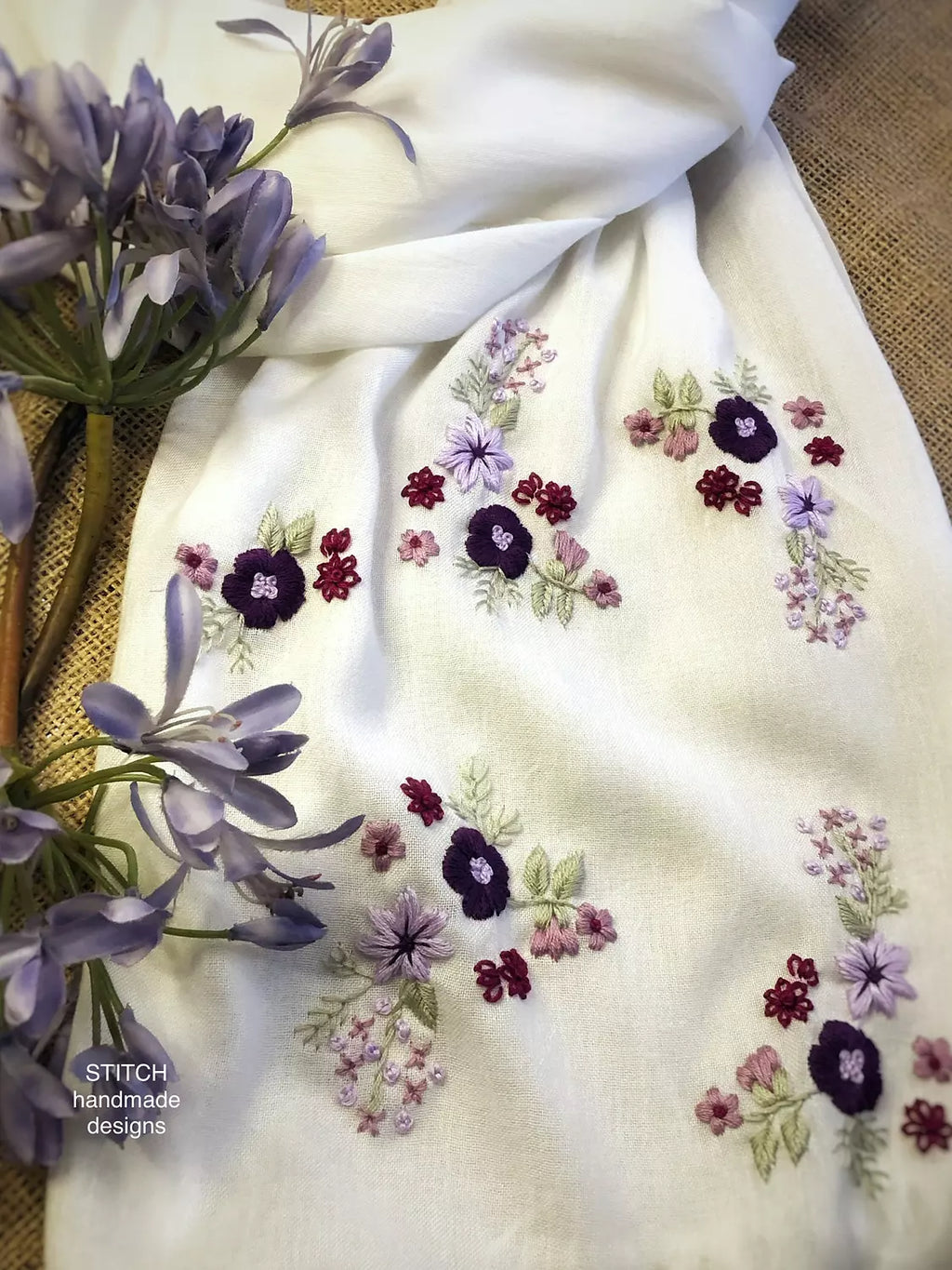 Écharpe Lavande écru