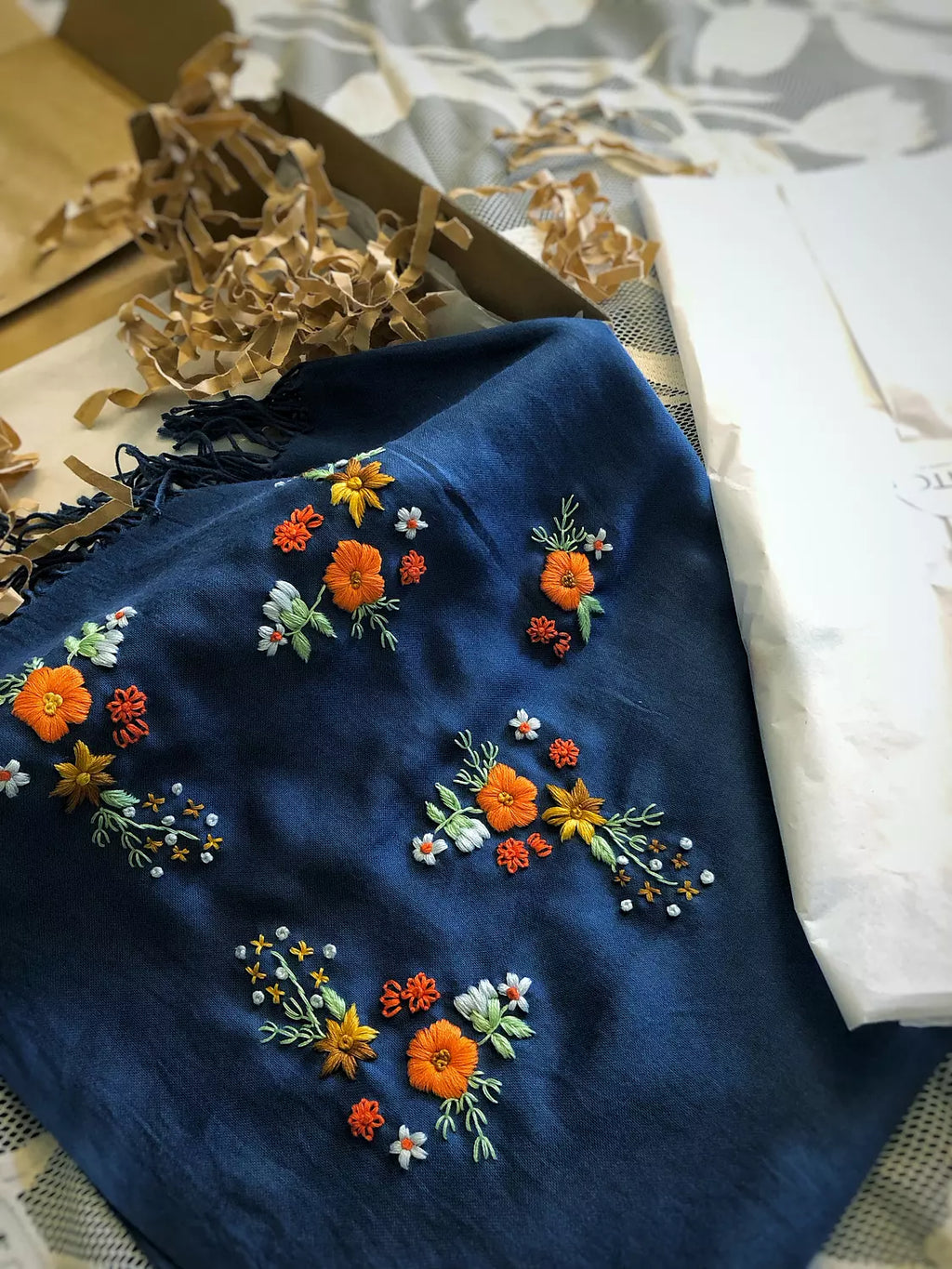 Écharpe Samar bleue